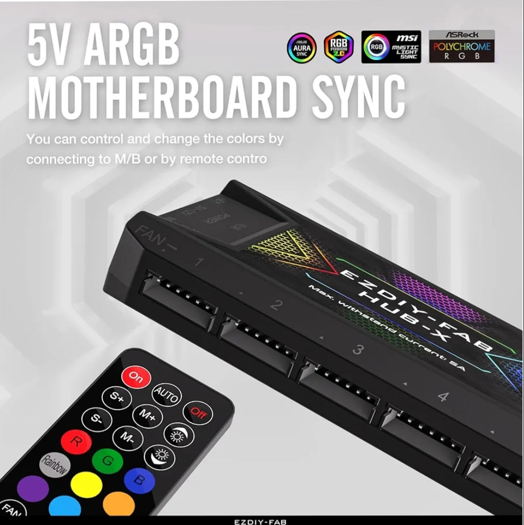 EZDIY-FAB Fan Hub X: 3-in-1 RF Remote Control