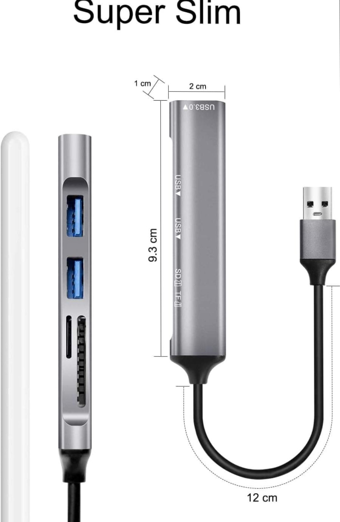 Jstoo 5 in 1 3.0 Hub with card Readers