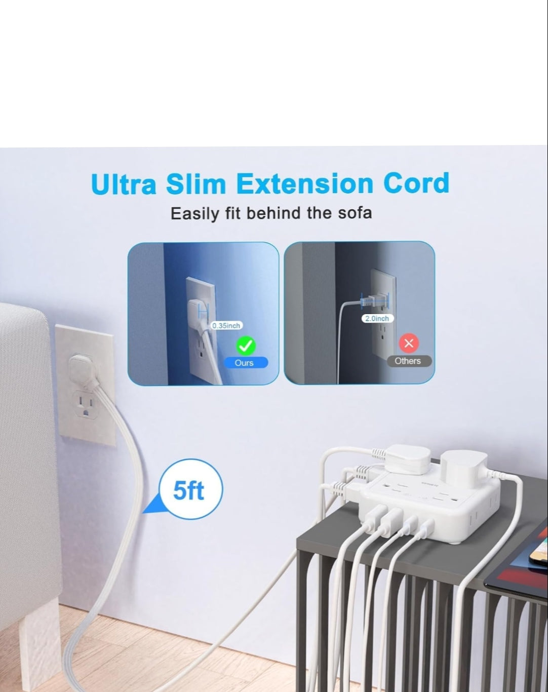 Jcblaon 12 in 1 Power Strip Surge Protector