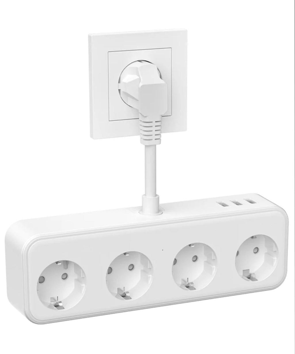 4 Bay Multi Socket 3 USB, 7-in-1 Socket Adapter