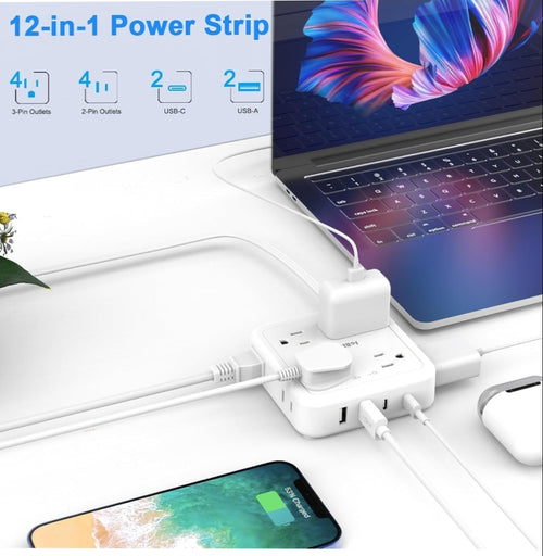 Jcblaon 12 in 1 Power Strip Surge Protector