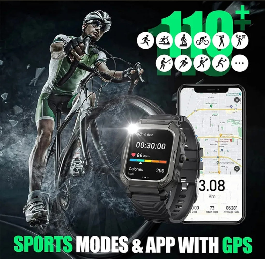H30 Military Sports Smart Watch for Men Women
