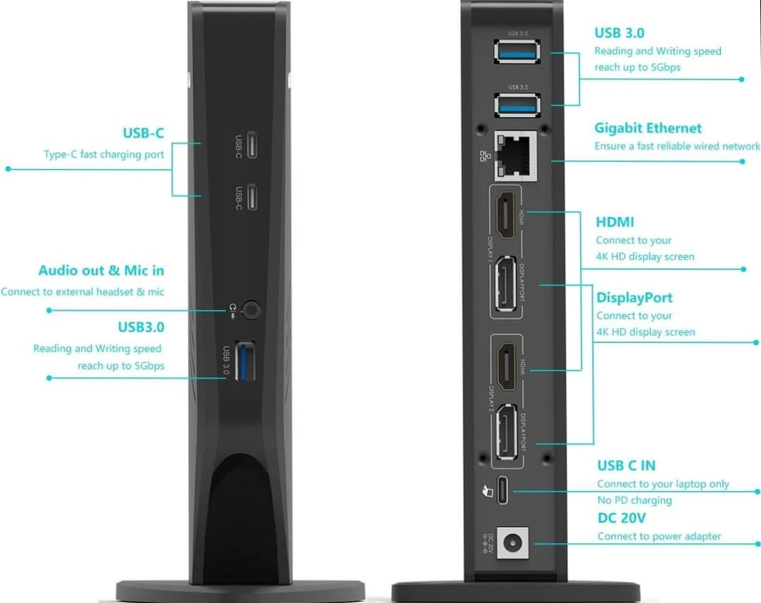 WAVLINK Universal USB-C/USB 3.0 Ultra 5K Laptop Docking Station