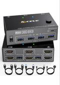 NAWEN USB 3.0 Dual Monitor KVM Switch