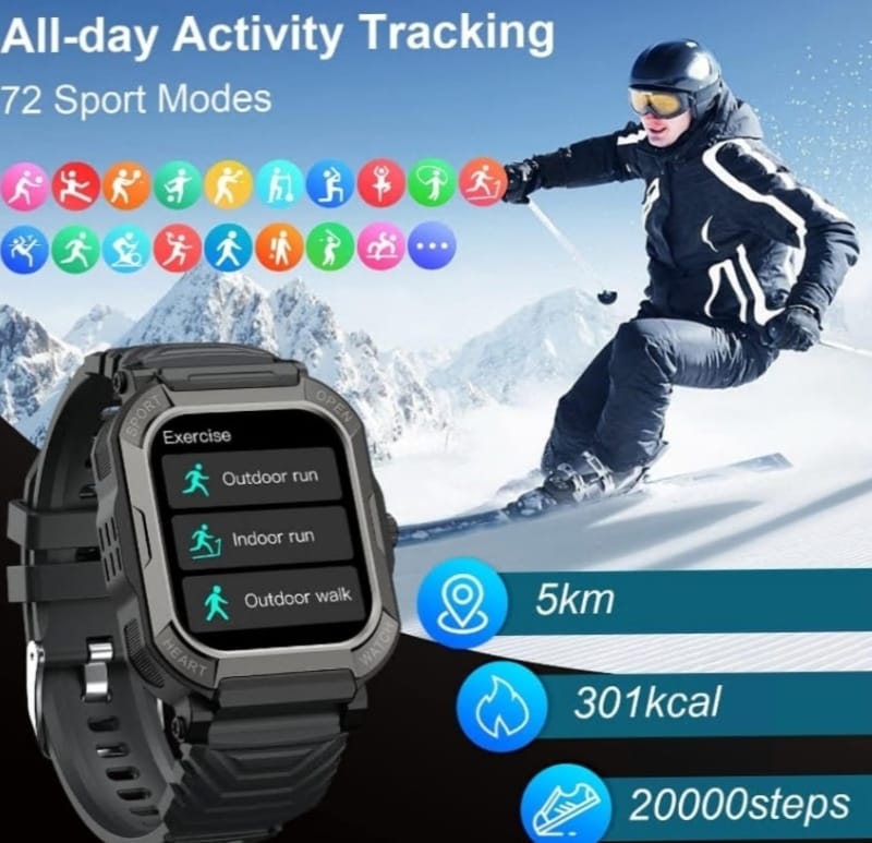 H30 Military Sports Smart Watch for Men Women