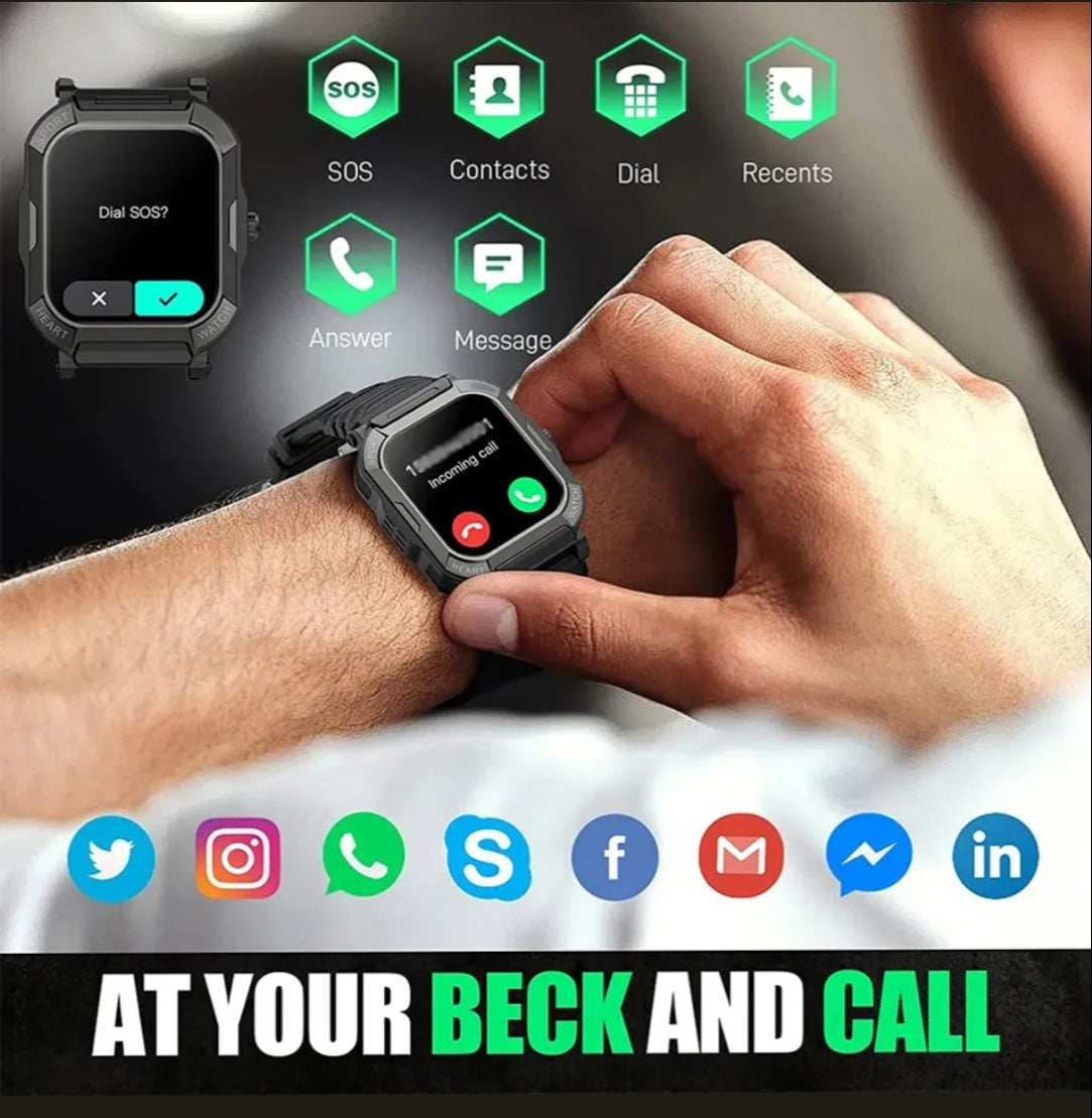 H30 Military Sports Smart Watch for Men Women