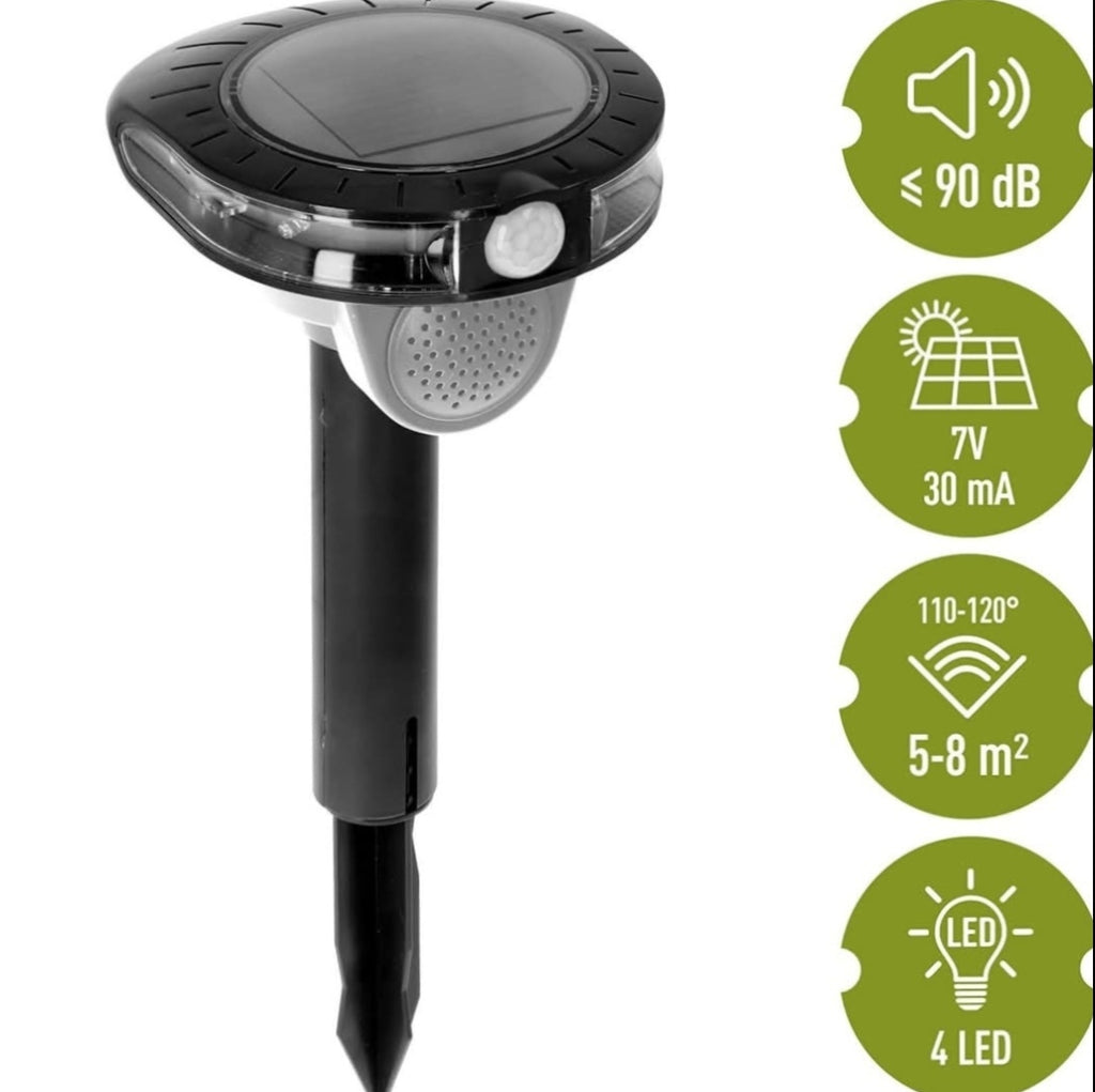 The solar sound/flash animal repeller