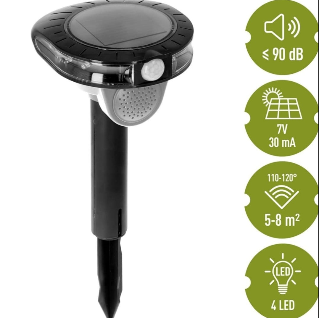 The solar sound/flash animal repeller